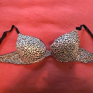 Great condition cheetah push-up PINK bra